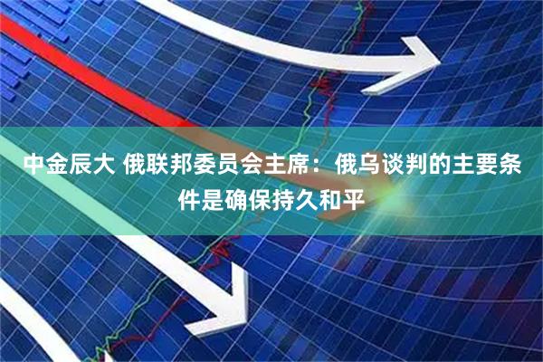 中金辰大 俄联邦委员会主席：俄乌谈判的主要条件是确保持久和平